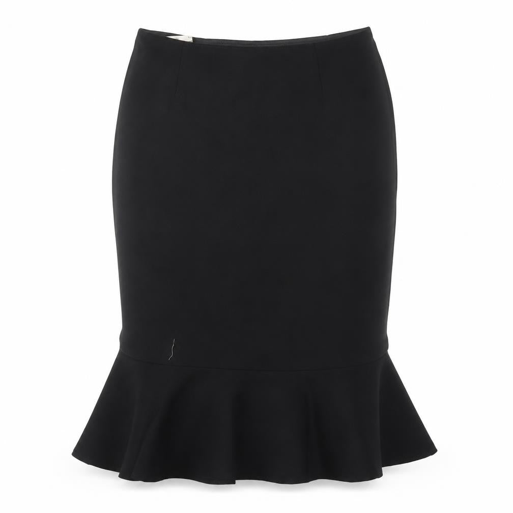 Front view of Viyella Women's Black Trumpet Skirt, size 8