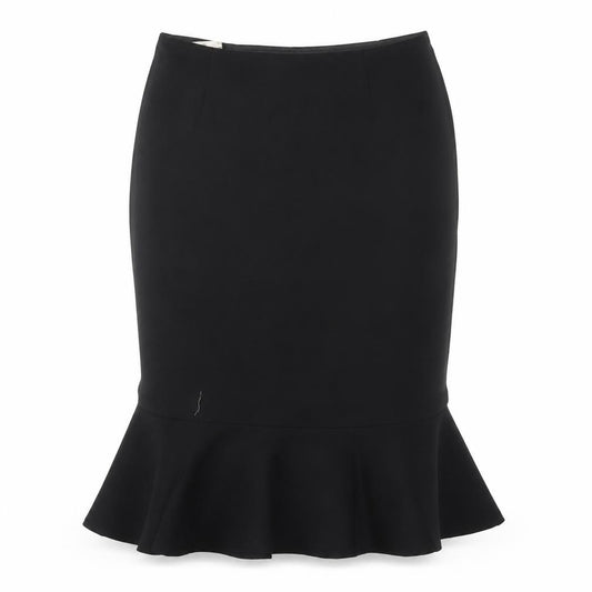 Front view of Viyella Women's Black Trumpet Skirt, size 8