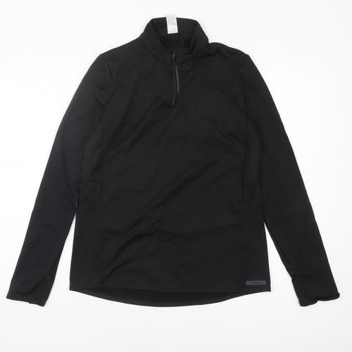 Decathlon Men's Black Pullover High Neck Sports Top