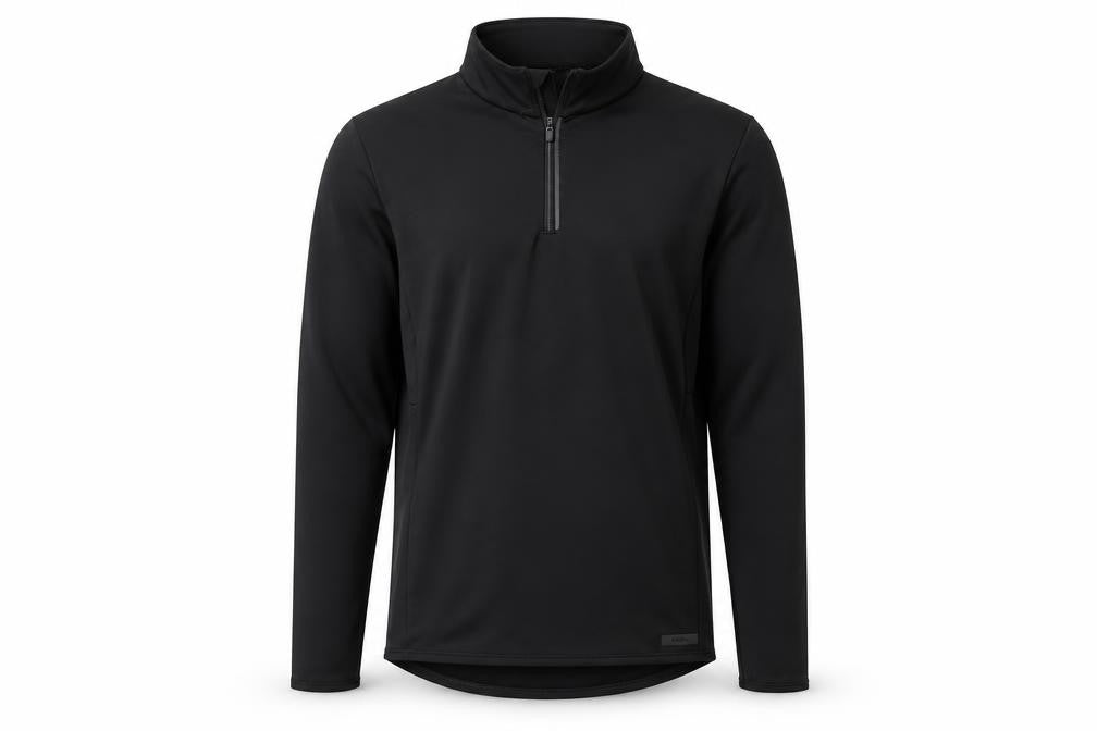 Front view of Decathlon Men's Black Pullover High Neck Sports Top
