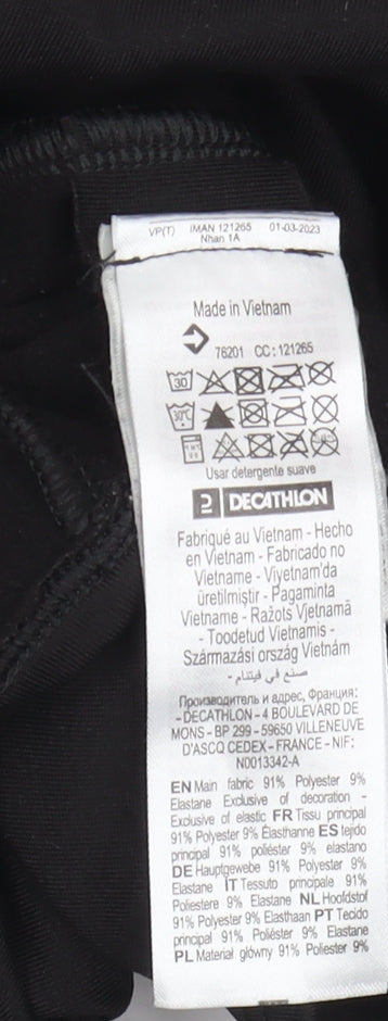 Decathlon Men's Black Pullover High Neck Sports Top