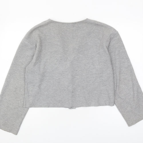 Zara Women's Grey M Cardigan V-Neck