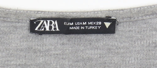 Zara Women's Grey M Cardigan V-Neck