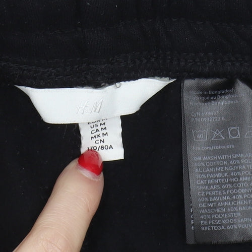 H&M Women's Black Jogger Sweatpants, Size M