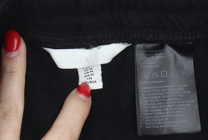 H&M Women's Black Jogger Sweatpants, Size M
