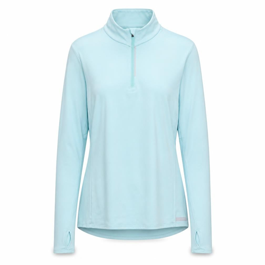 Front view of Decathlon Women's Blue Long Sleeve Pullover Top