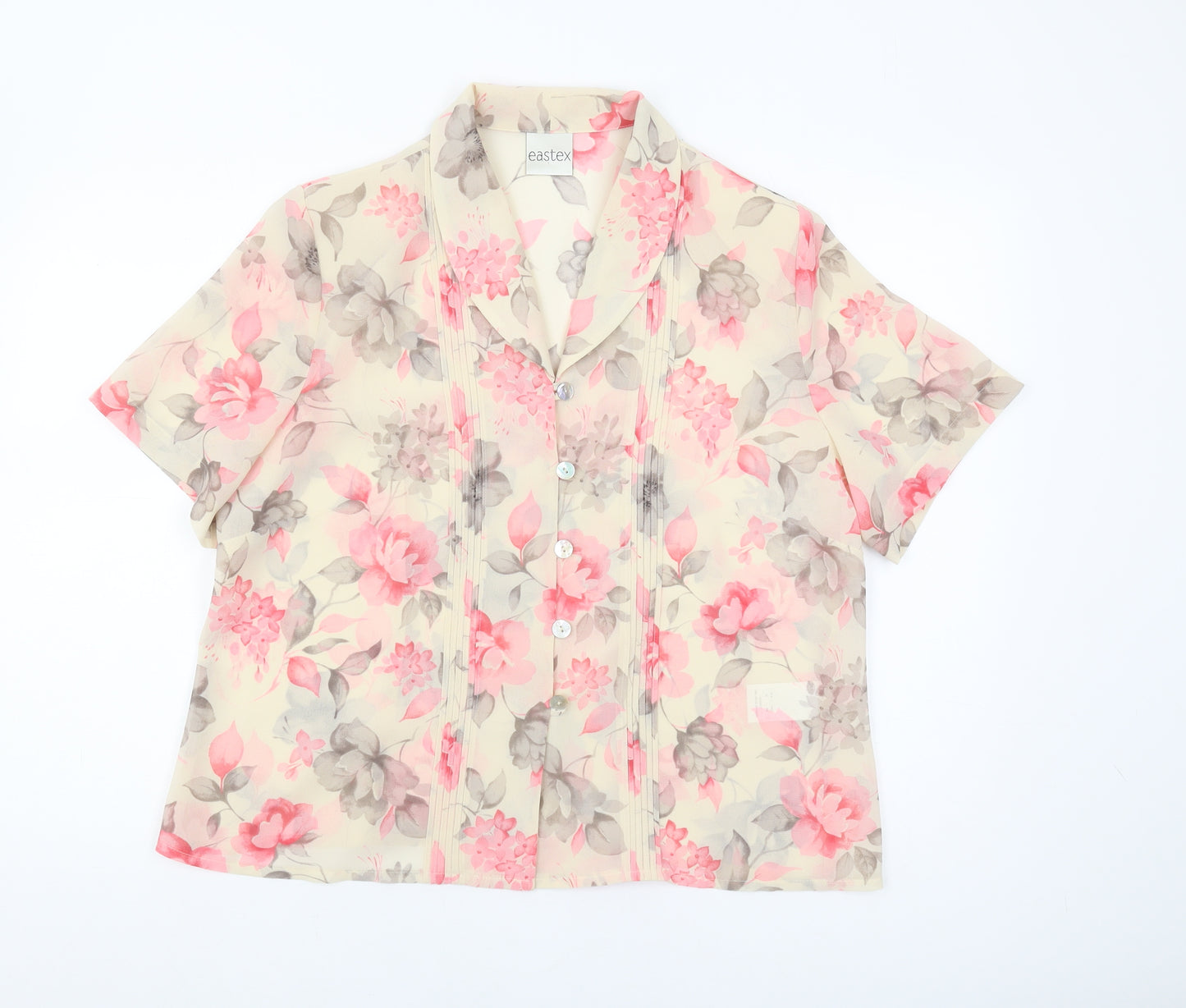 Eastex Women's Beige Floral Blouse Size 18