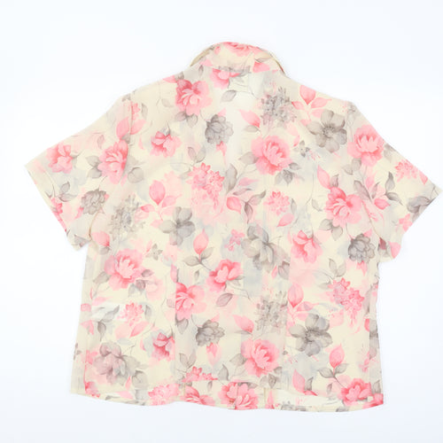 Eastex Women's Beige Floral Blouse Size 18