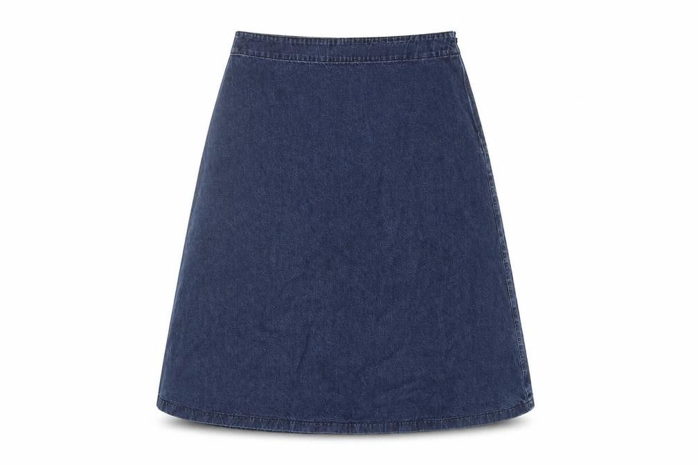 Jackpot by Carli Gry Women's Denim A-Line Skirt - Blue