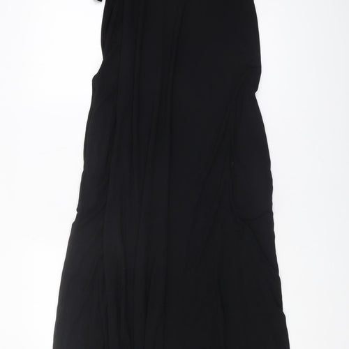 Next Women's Black Short Sleeve Maxi Dress