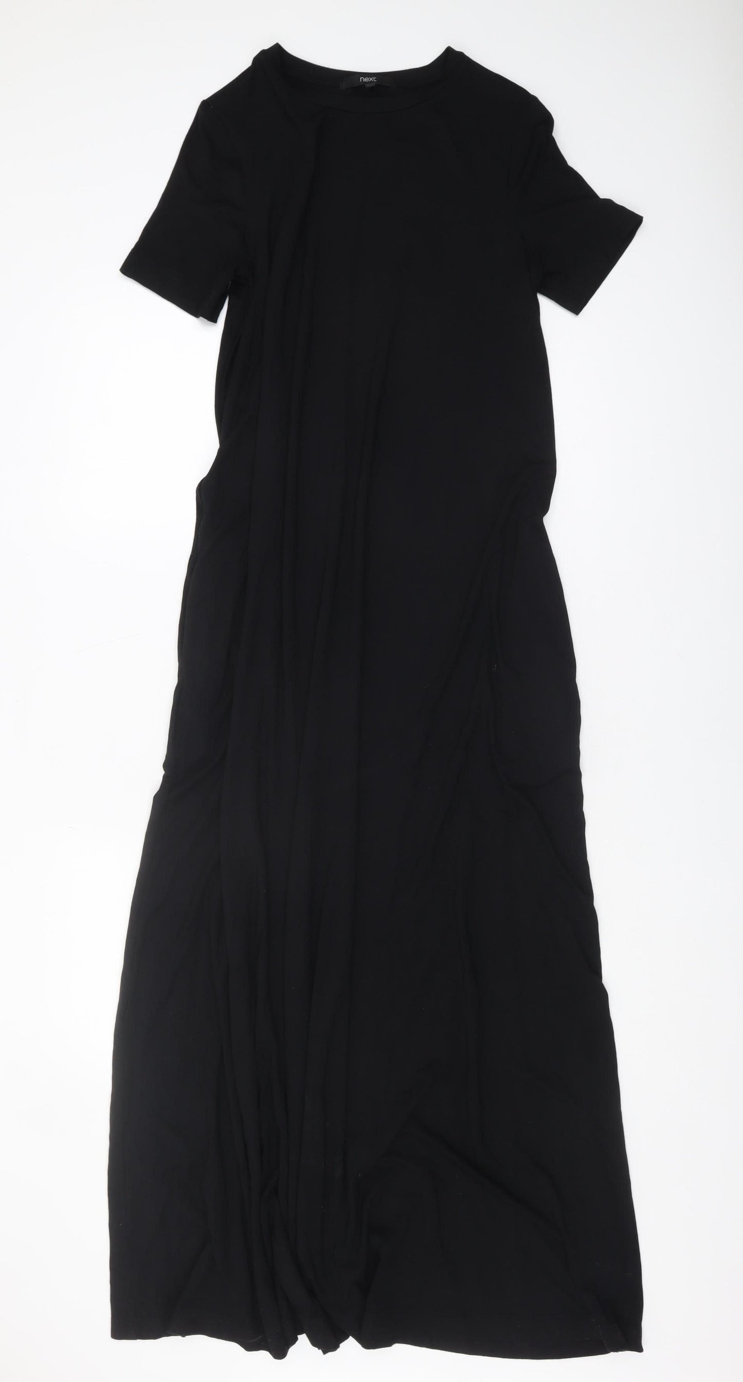 Next Women's Black Short Sleeve Maxi Dress