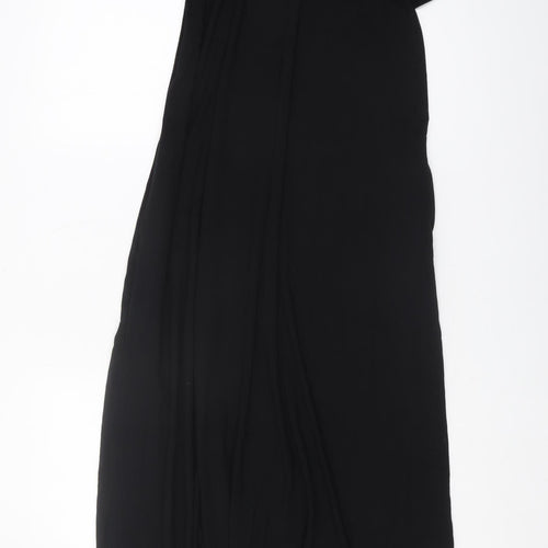 Next Women's Black Short Sleeve Maxi Dress