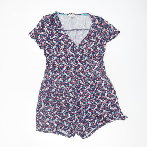 Boden Women's Multicoloured Floral Playsuit UK 12