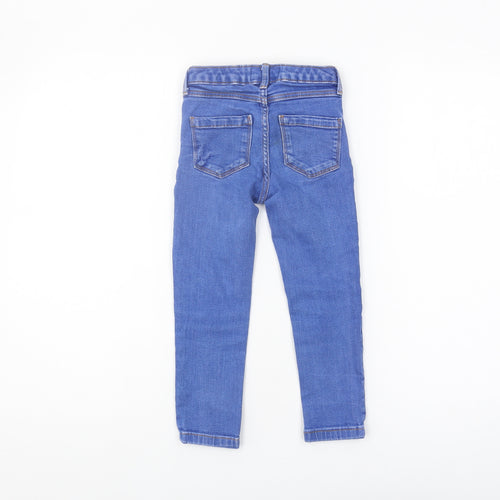 Next Girls Blue Skinny Jeans Age 5 Denim Casual Regular Fit
