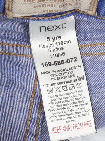 Next Girls Blue Skinny Jeans Age 5 Denim Casual Regular Fit