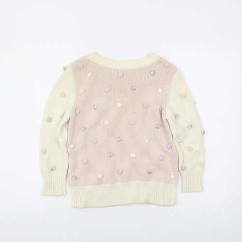 Topshop Women's Multicoloured Polka Dot Pullover Jumper Size 10