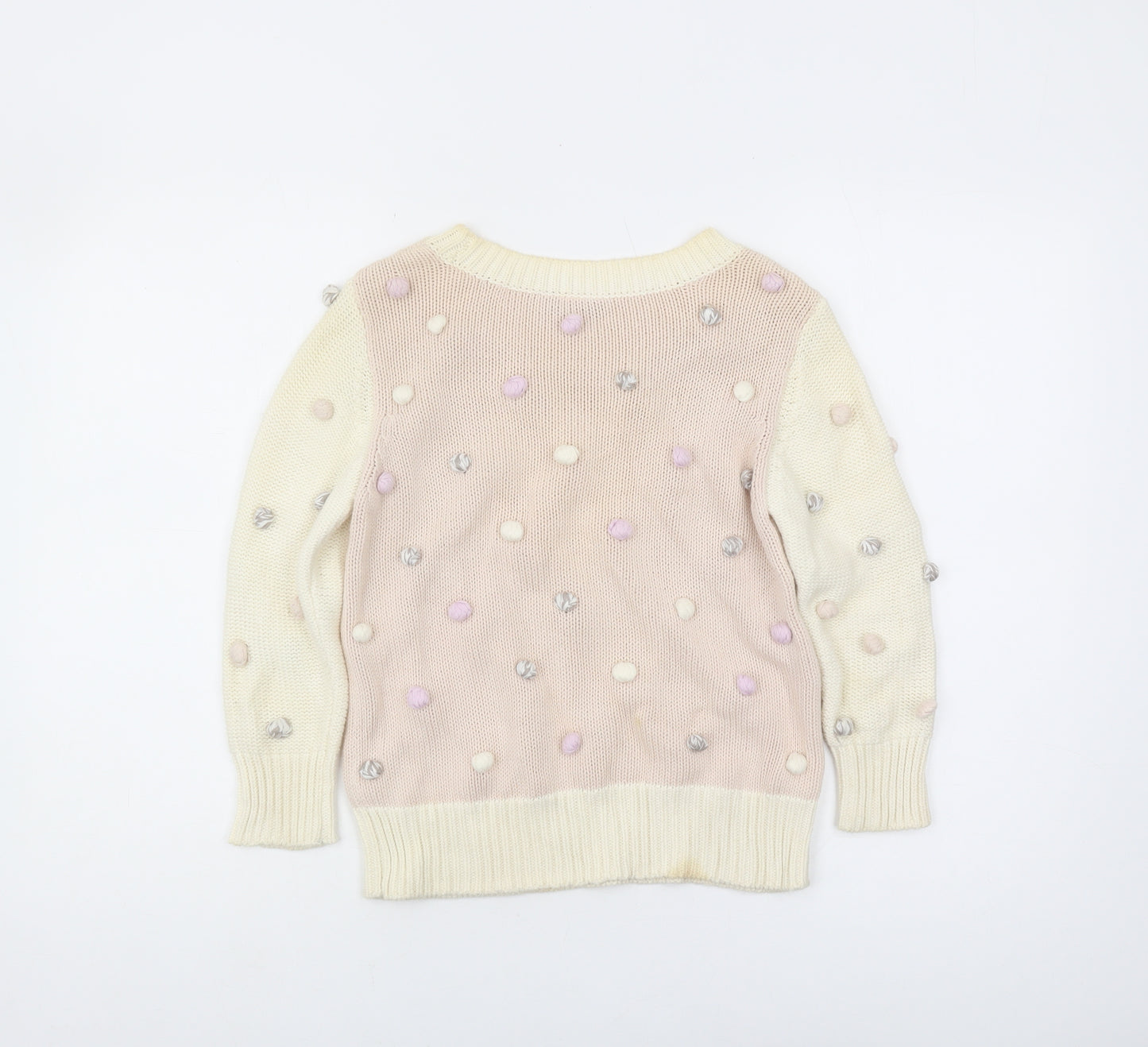 Topshop Women's Multicoloured Polka Dot Pullover Jumper Size 10