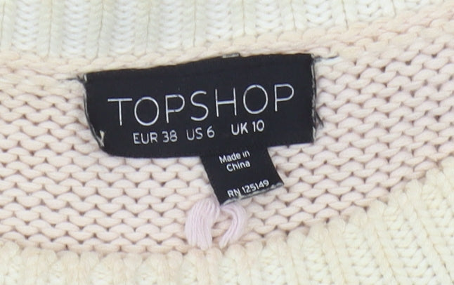 Topshop Women's Multicoloured Polka Dot Pullover Jumper Size 10