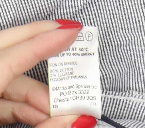 Marks and Spencer Women's White Cropped Trousers Size 14