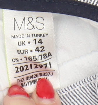Marks and Spencer Women's White Cropped Trousers Size 14