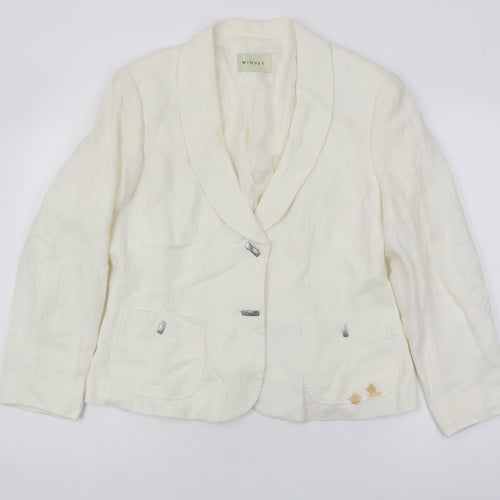 Minuet Women’s Ivory Linen Blazer Size 14