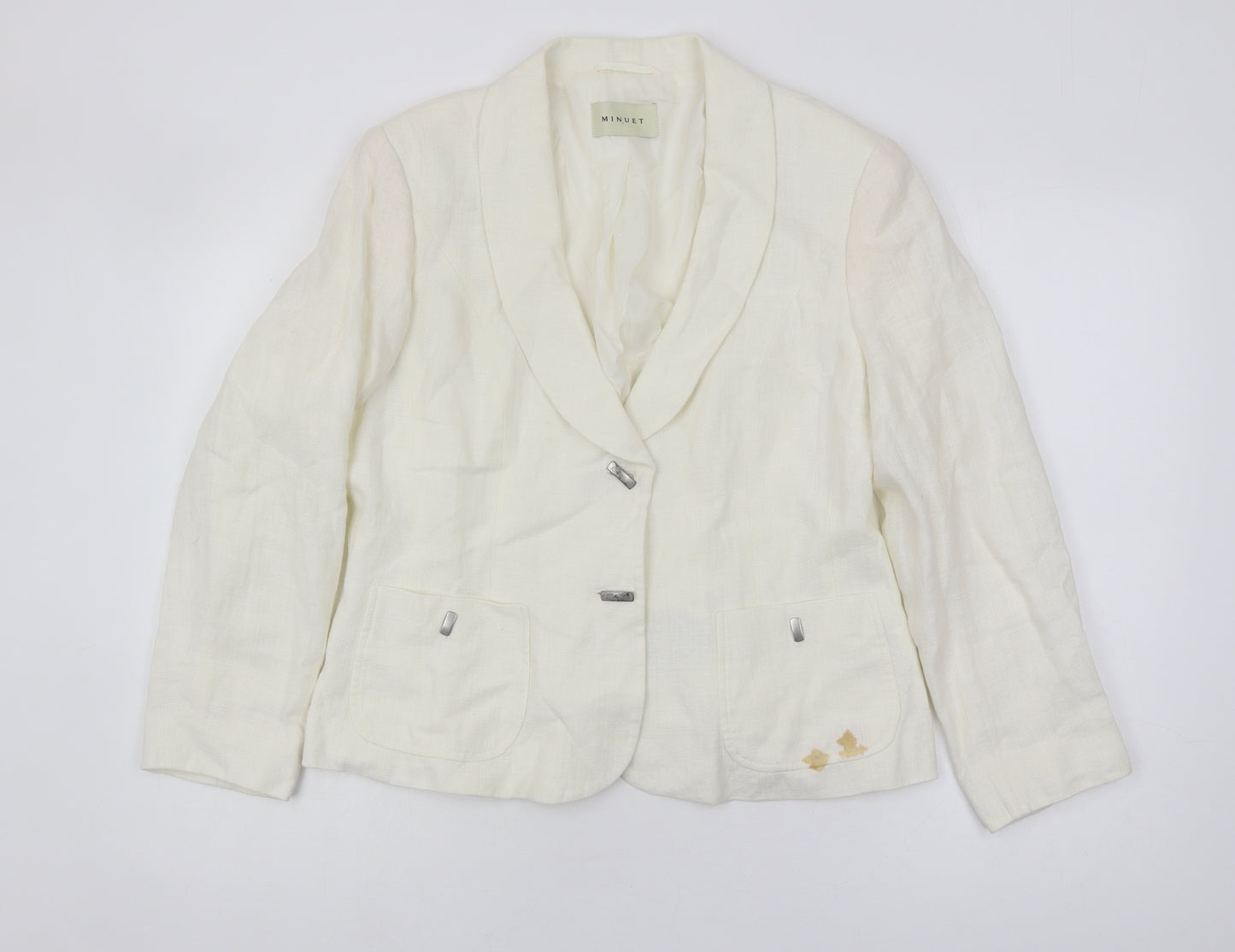 Minuet Women’s Ivory Linen Blazer Size 14