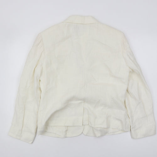 Minuet Women’s Ivory Linen Blazer Size 14