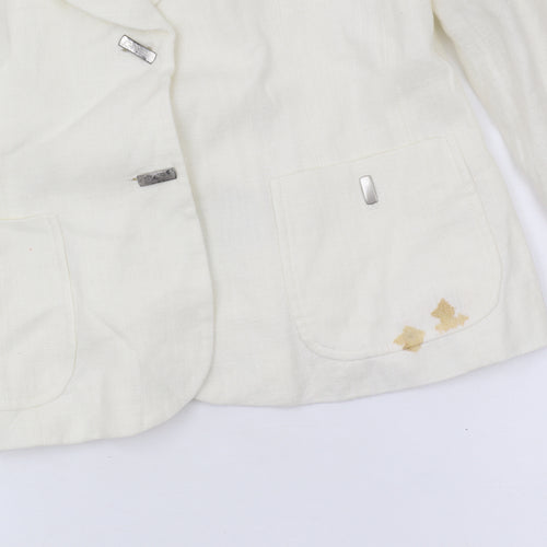 Minuet Women’s Ivory Linen Blazer Size 14