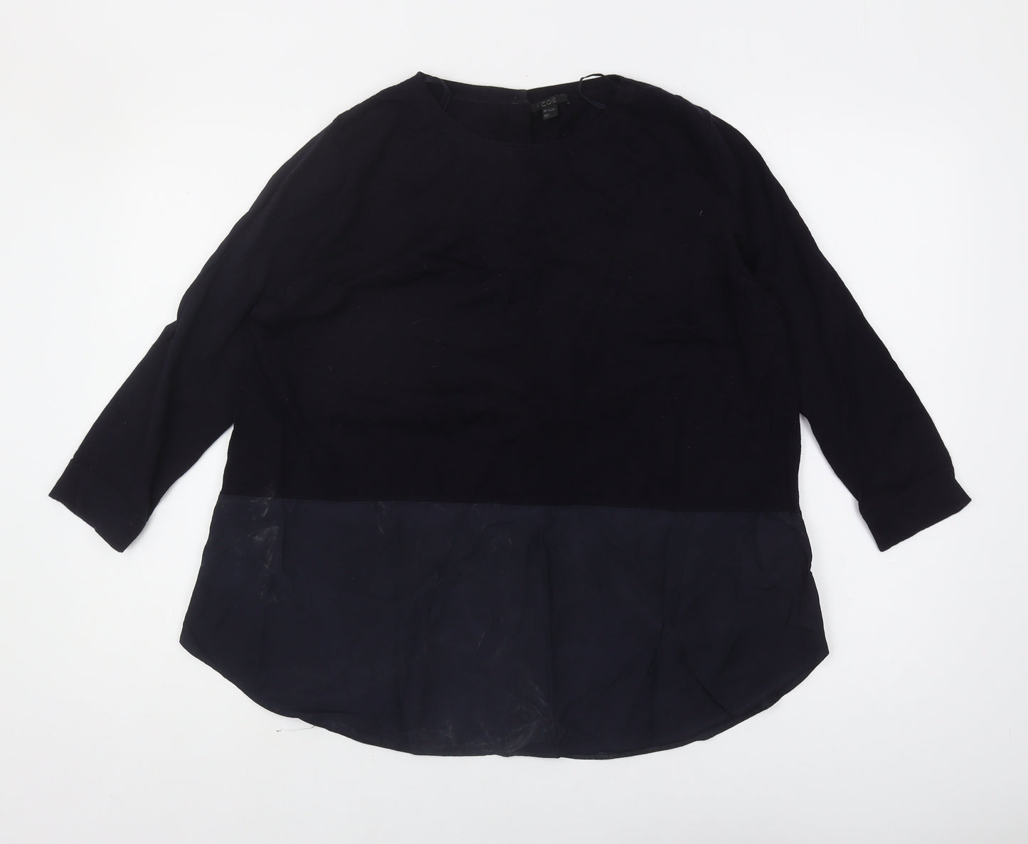 COS Women's Black Wool Jumper L Round Neck