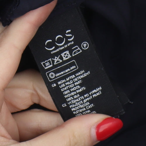 COS Women's Black Wool Jumper L Round Neck