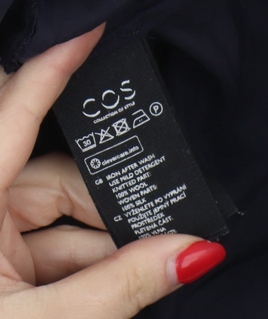 COS Women's Black Wool Jumper L Round Neck