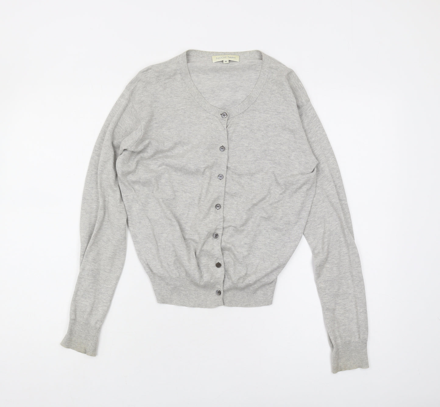 Nicole Farhi Women's Grey Cardigan Medium