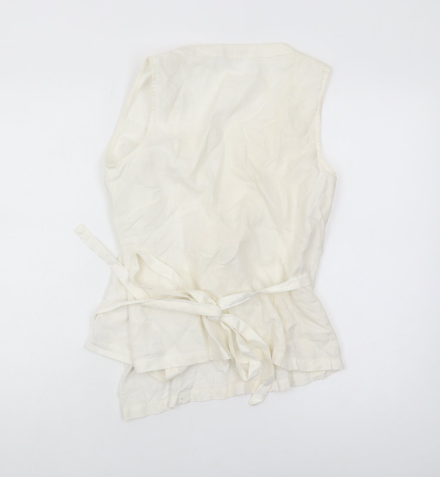 Jackpot Women's White Wrap Top, Size 2, Sleeveless