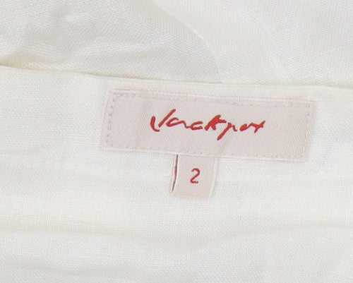Jackpot Women's White Wrap Top, Size 2, Sleeveless