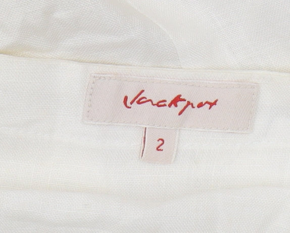 Jackpot Women's White Wrap Top, Size 2, Sleeveless