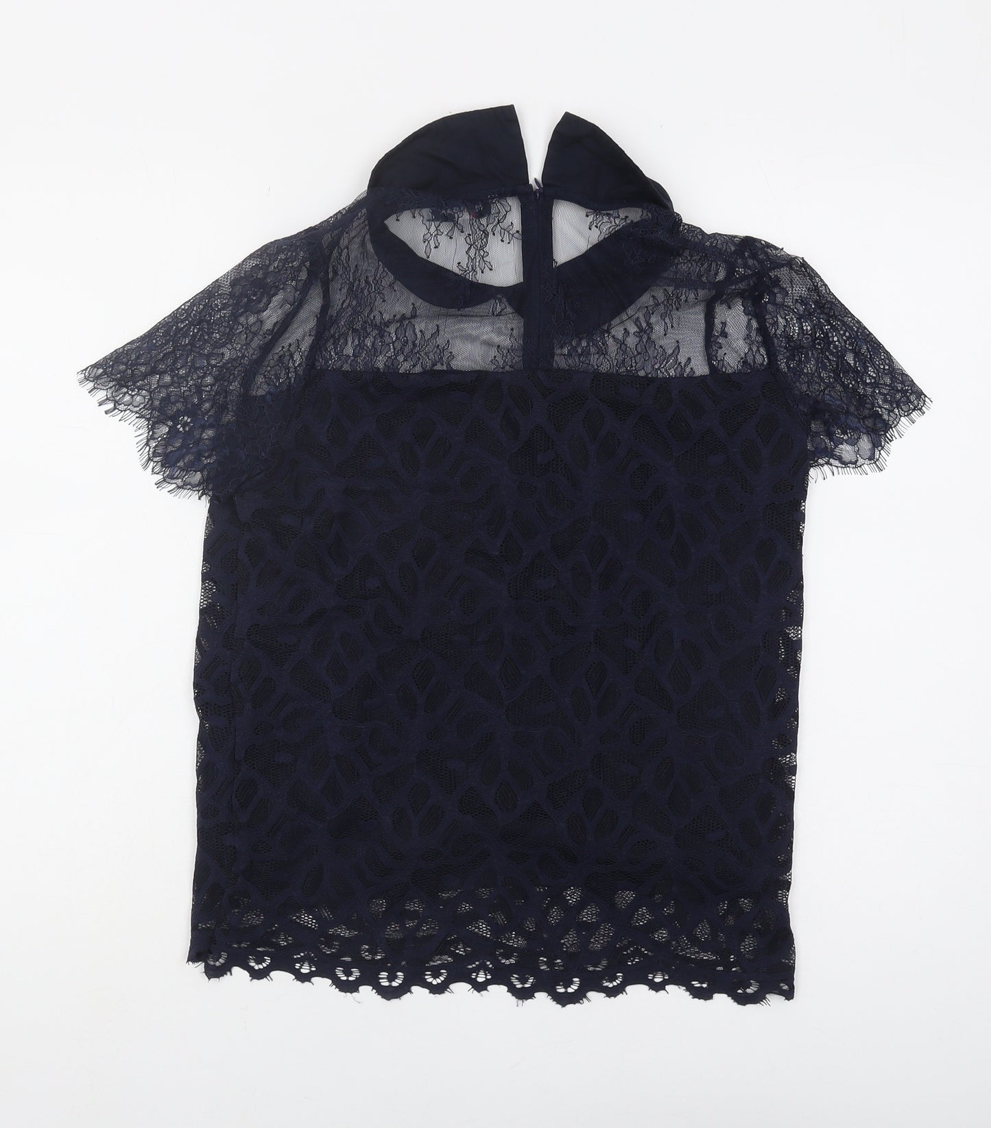 Morgan Women's Black Medium Collared Lace Blouse