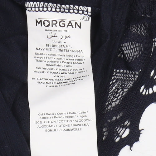 Morgan Women's Black Medium Collared Lace Blouse