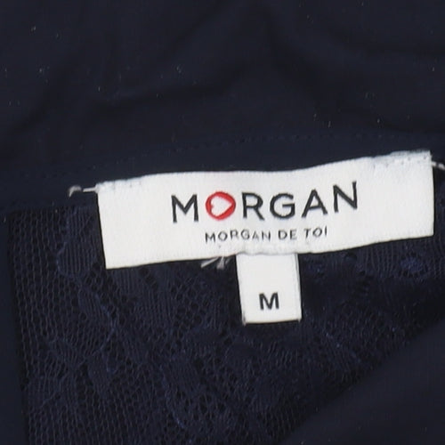 Morgan Women's Black Medium Collared Lace Blouse