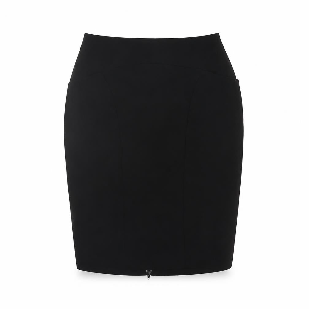 Front view of Planet Women's Black Pencil Skirt, size 6, Zip Closure