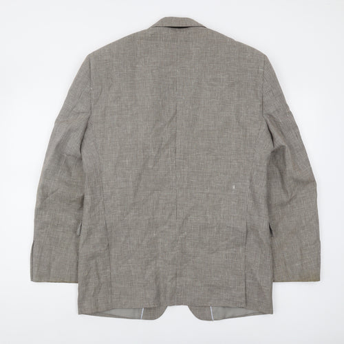 Marks and Spencer Men's Brown Check Blazer 38S