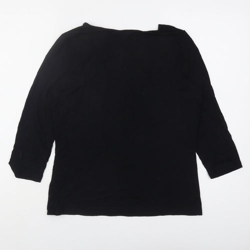 Hobbs Women's Black 3/4 Sleeve Top Size L
