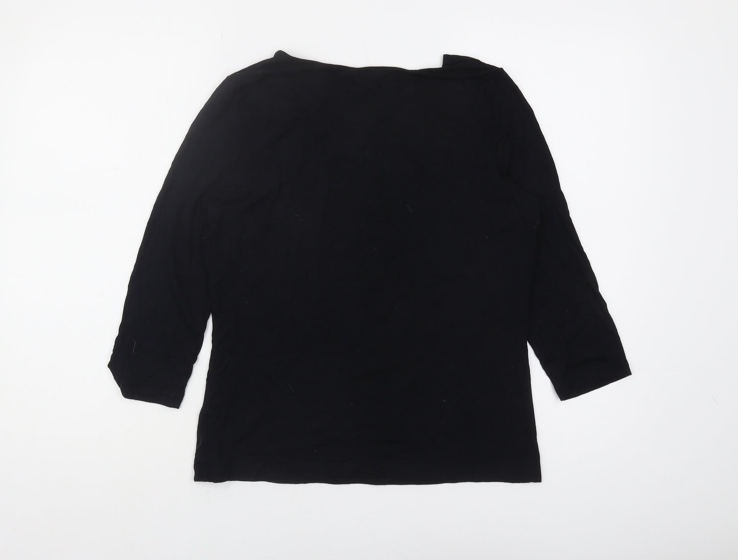 Hobbs Women's Black 3/4 Sleeve Top Size L