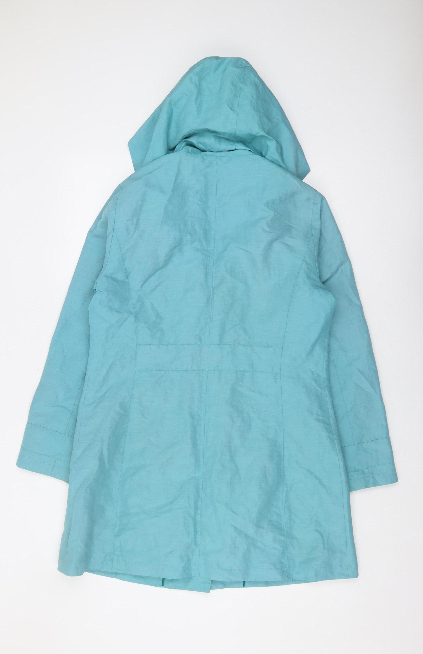 Marks and Spencer Women's Blue Hooded Coat Size 12