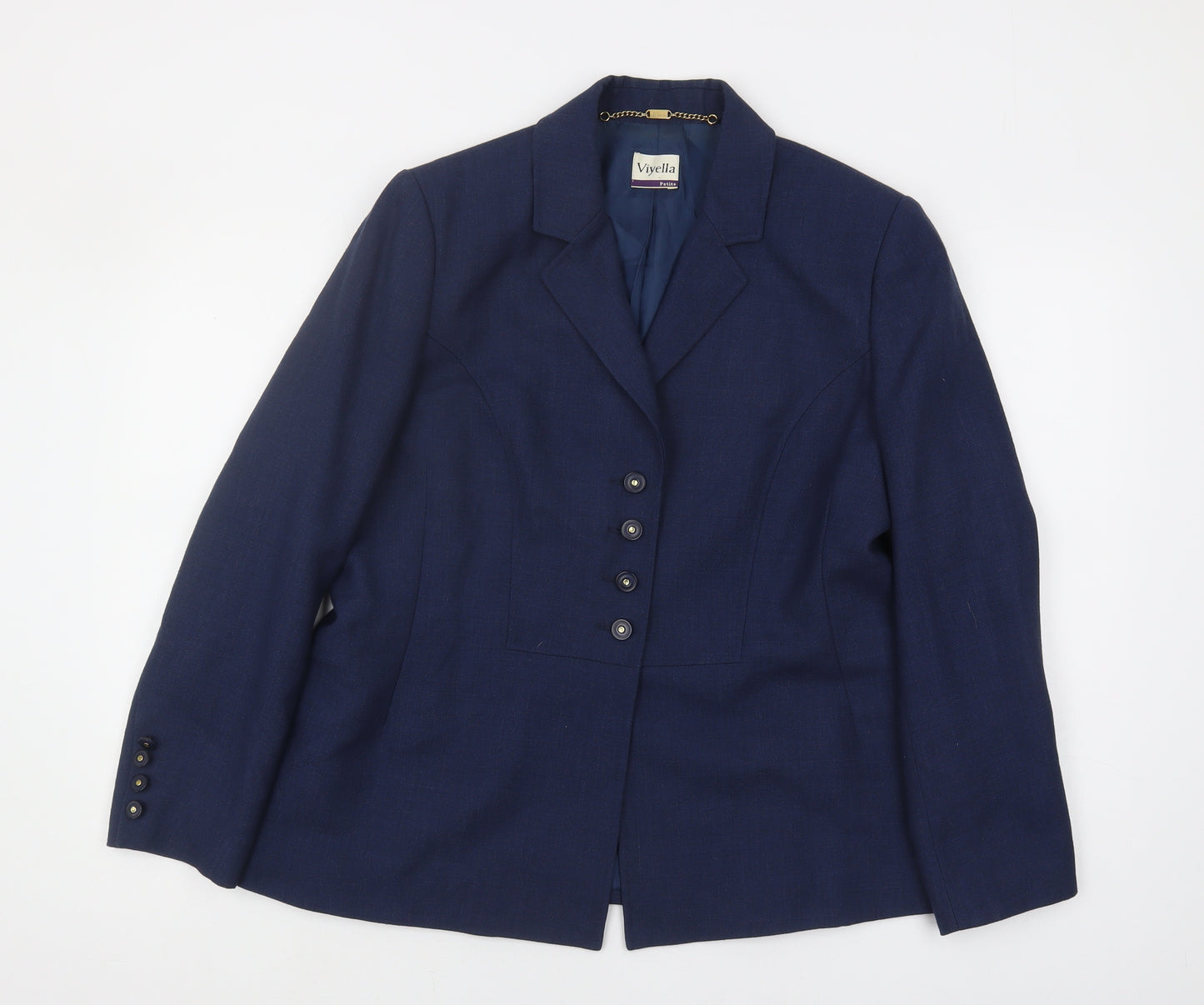 Viyella Blue Women's Blazer, Size 14, Petite Fit