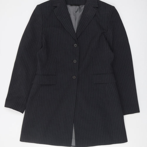 Dunnes Stores Women's Black Pinstripe Suit Jacket Size 14