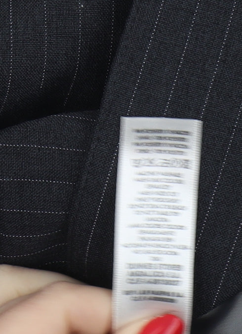 Dunnes Stores Women's Black Pinstripe Suit Jacket Size 14