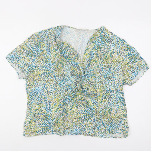 CC Women's Multicoloured XL Geometric Blouse
