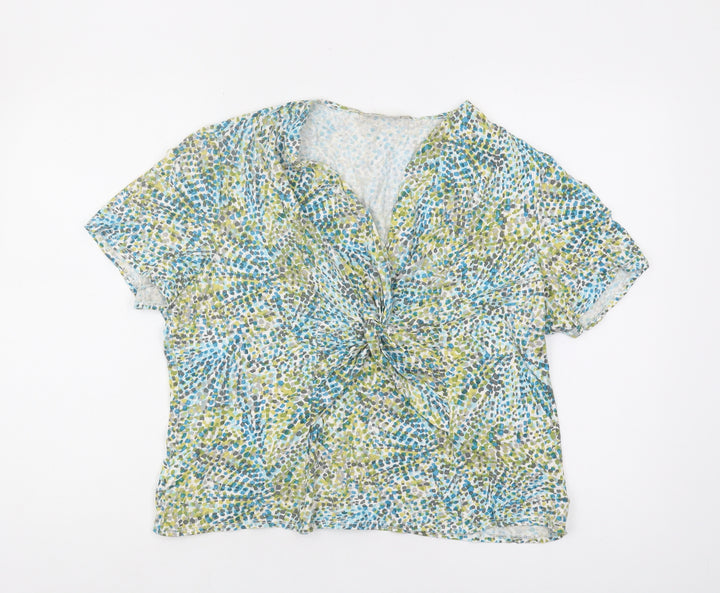 CC Women's Multicoloured XL Geometric Blouse