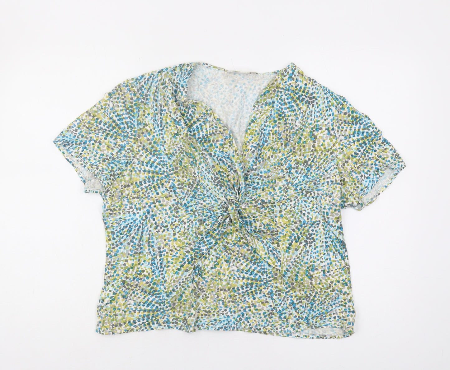 CC Women's Multicoloured XL Geometric Blouse