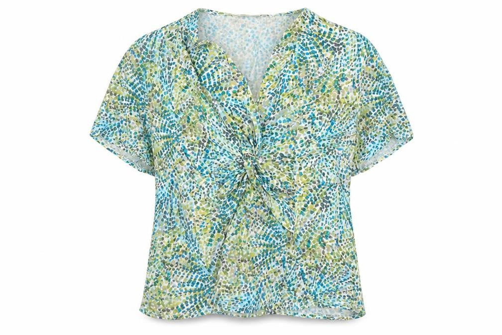 Front view of Country Casuals Women's Multicoloured XL Geometric Blouse